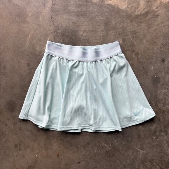Nike Dri-Fit Court Flouncy Tennis Skirt Skort Women's XS Light Teal Athletic - Picture 1 of 9
